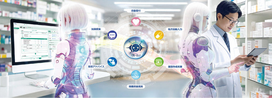 AIエージェントが各種サービスを束ねて薬局業務全体を効率化