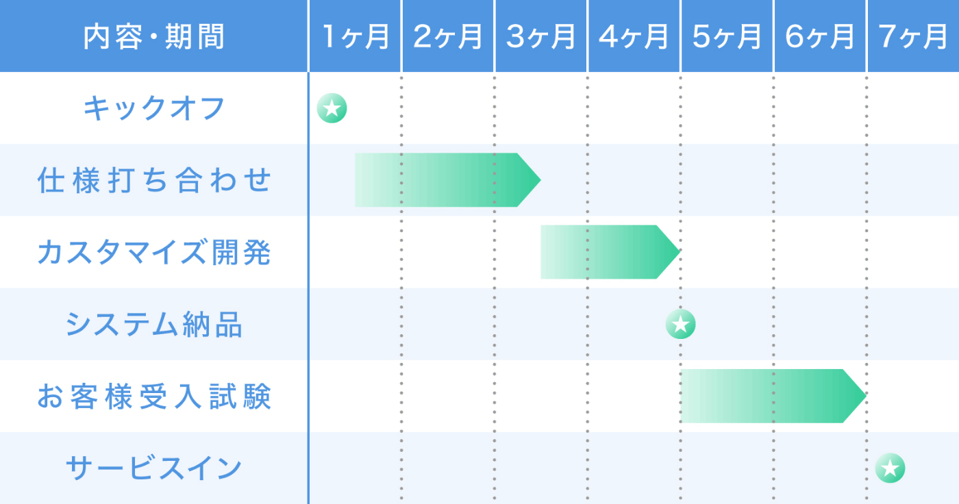 導⼊スケジュール表